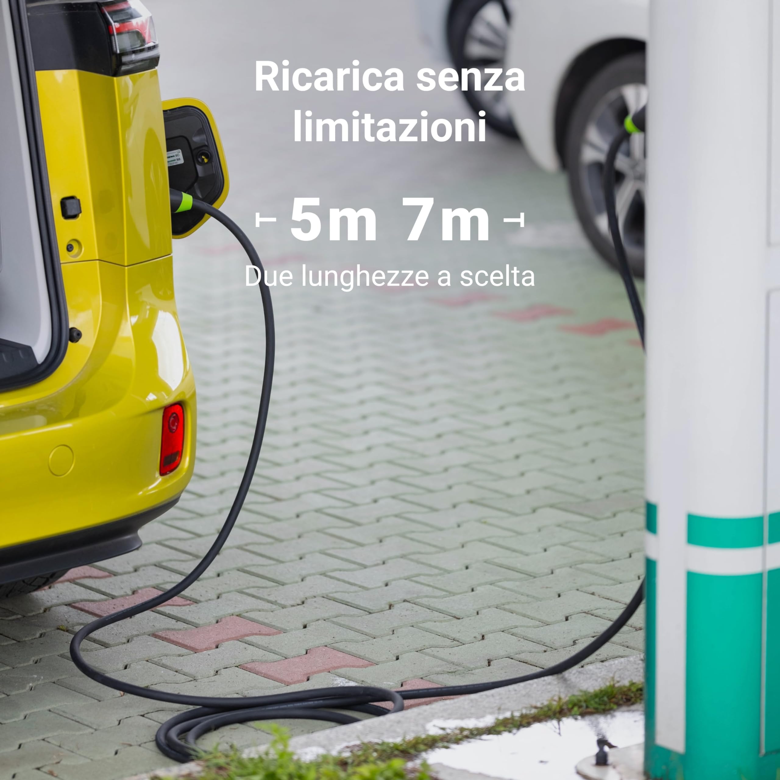 Green Cell GC Snap Tipo 2 Cavo di Ricarica 11kW 5m 16A per EV Auto Elettriche Tipo 2 a Trifase TÜV Compatibile con Model Y 3 S X, 500e, 600e, e-208, e-2008, ZOE, ID.3, ID.4, iX1, EV6, Mach-E