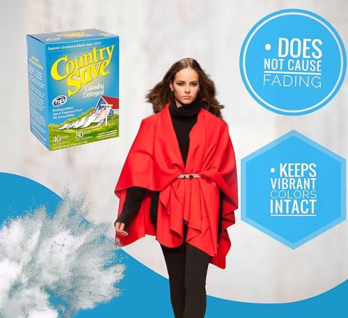 Miniatura 4 de Country Save Detergente para ropa en polvo natural HE - Detergente natural en polvo transparente y libre de productos químicos - Detergente para