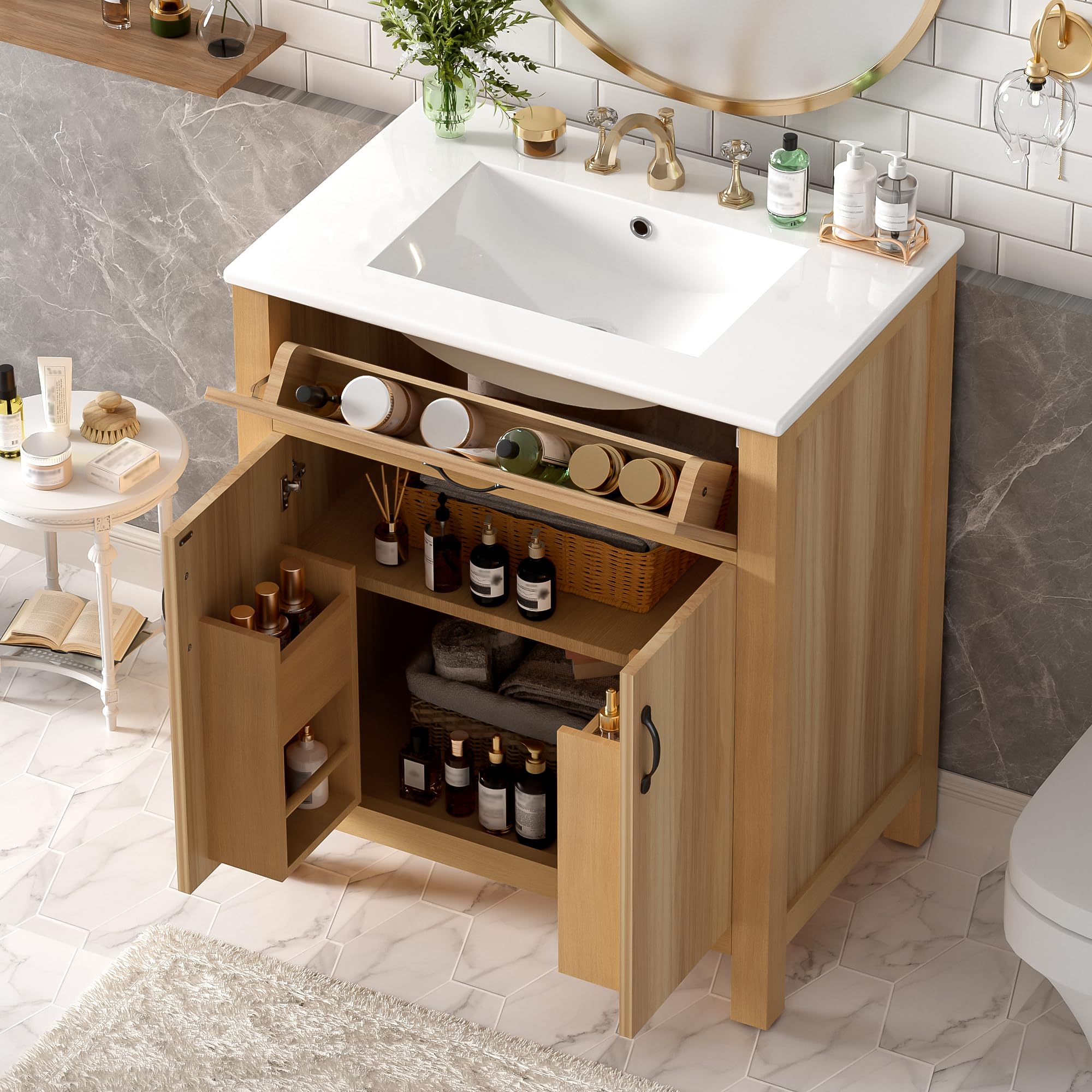 Linique Wood Vanity