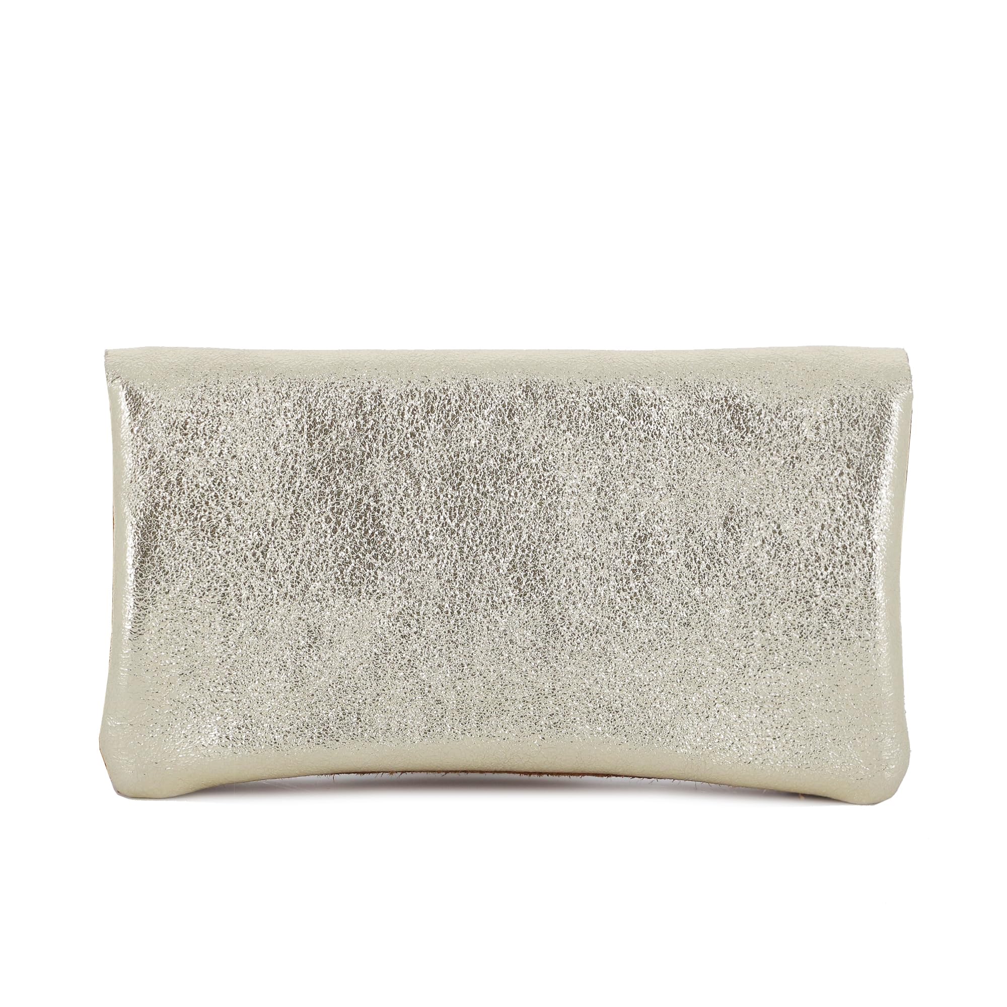 Double Tree - Porte-Monnaie Cartes Cuir Véritable Suède Irisé Femme - Portefeuille Pochette Rangement À Rabat - Format Mi-Long Taill M - Léger Pratique - Camel