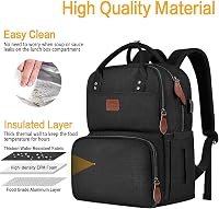 MATEIN 17 Hüvelyk Laptop Hátizsák Hűtőtáskával, USB Porttal, Utazáshoz és Munkához - 17.3 inch, Black 4