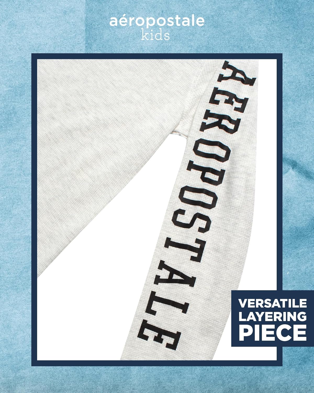 AEROPOSTALE Boys Long Sleeve Shirt - Soft Blended Crewneck Thermal Long Sleeve Shirts for Boys - Warm Baselayer Shirt (8-16) - Image 4
