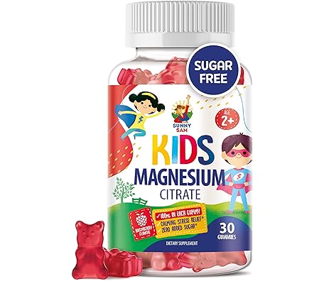 Magnesium Gummies for Kids & Adults - 100mg - Calm Magnesium Chews - Magnesium Citrate Chewable Supplement for Mood & Muscle Support