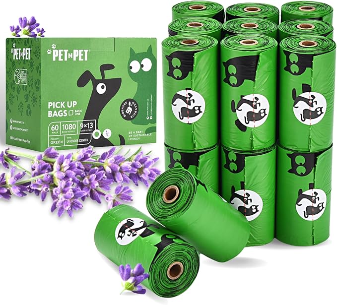 PET N PET Dog Poo Bags USDA Certified 38 Biobased Dog Poop Bags Rolls