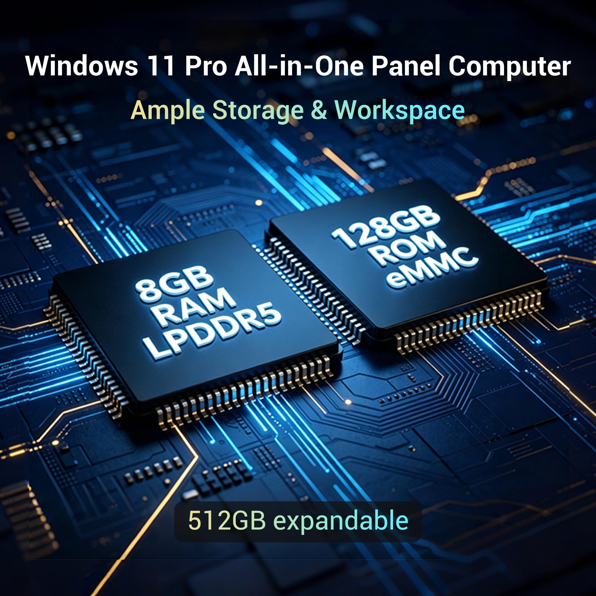 Panel PC-HEIGAOLAPC 18,5" Industrie Touch Panel Computer All in One Win11 Pro, Fanless Embedded Touchscreen Tablet N100, 8GB Ram 128GB Rom, 1920*1080 IPS, HDMI2.0, Type-C3,1, 2*USB3,2, 2*USB2,0, 2*LAN
