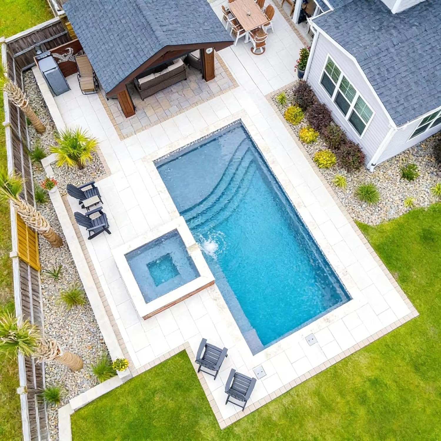 Rectangular Swimming Pool with Durable Construction Swimming Pool for Water Games, Parties, and Daily Relaxation