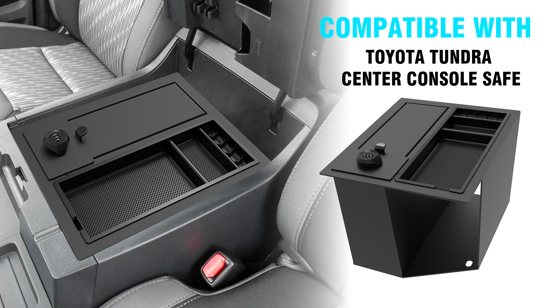 Amazon.com: 3mirrors Center Console Safe Gun Safe Box with