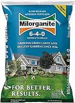 Milorganite All-Purpose Eco-Friendly Slow-Release Nitrogen 6-4-0 Fertilizer, 32 Pound Bag - for Lawns, Flowers, and Gardens