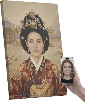 toyofmine Custom Portrait from Your Photo, Personalized Canvas Wall Art