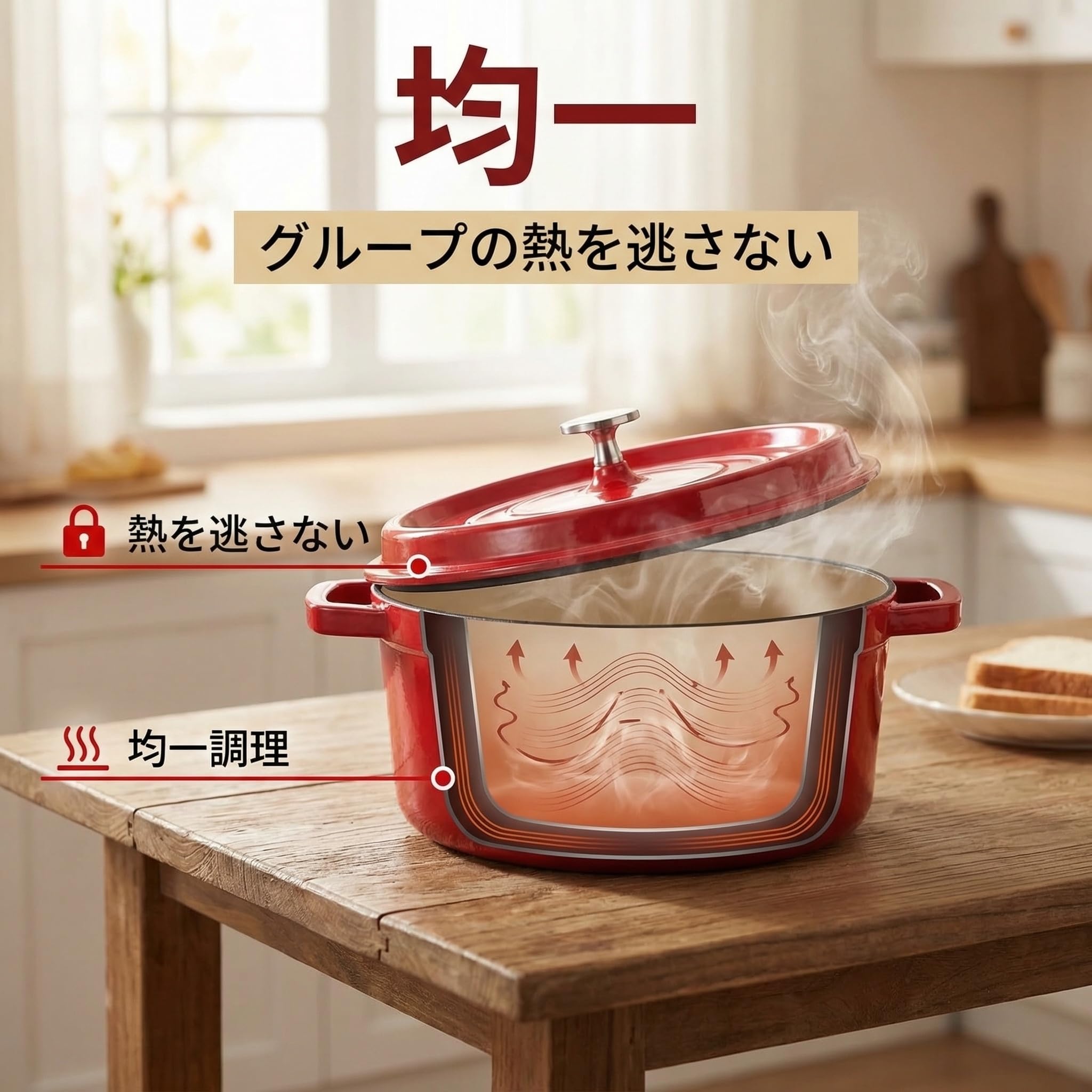 Amazon.co.jp: YQYQY無水調理鍋 プロ仕様 鋳物ホーロー鍋 両手鍋