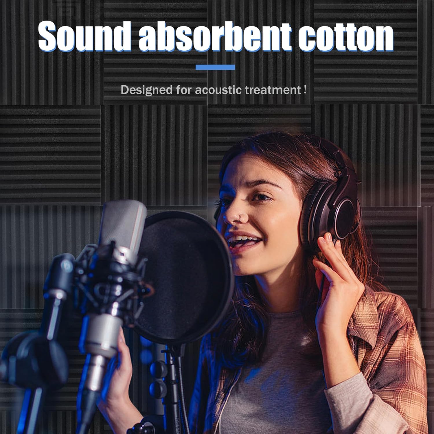 50 Black Acoustic Panels