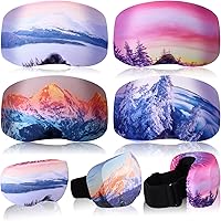 Vista 17 de Civaner 4 Piezas Funda para Gafas de Esquí y Snowboard, Funda para Gafas de Microfibra, Protección Contra Rayones y Polvo para Viajes