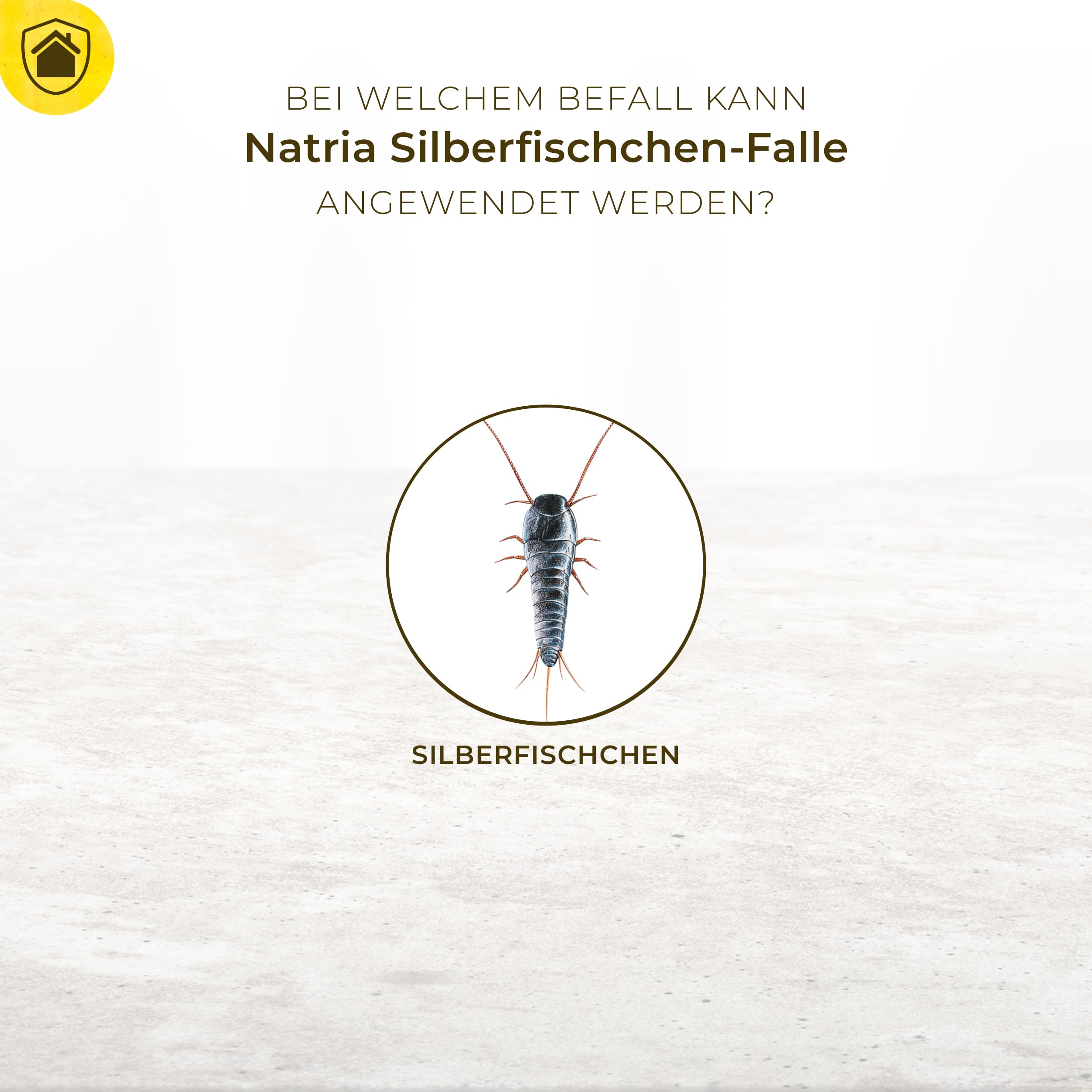 PROTECT HOME Natria Silberfischchen-Falle, insektizidfreie Klebefalle zur Ungezieferabwehr, 2 Stück, Gelb (Packung mit 5)