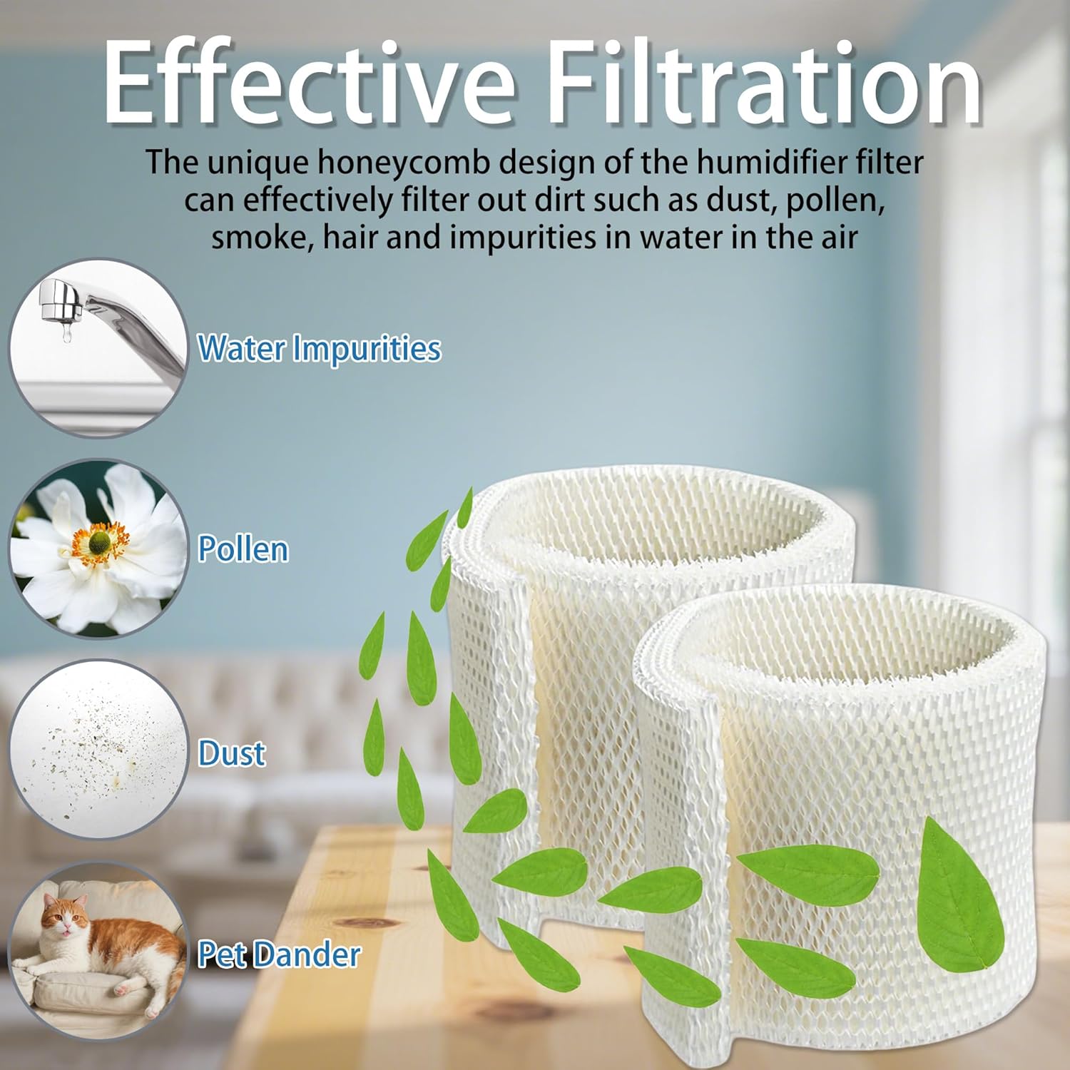 2 Pack MAF1 Humidifier Wick Filters | Compatible with Aircare MiostAIR Esscik-Air MA1200 & MA1201& MA0950, for Kenmore 14906 & 15412 & 29982 Humidifiers | Replacement Parts MAF1
