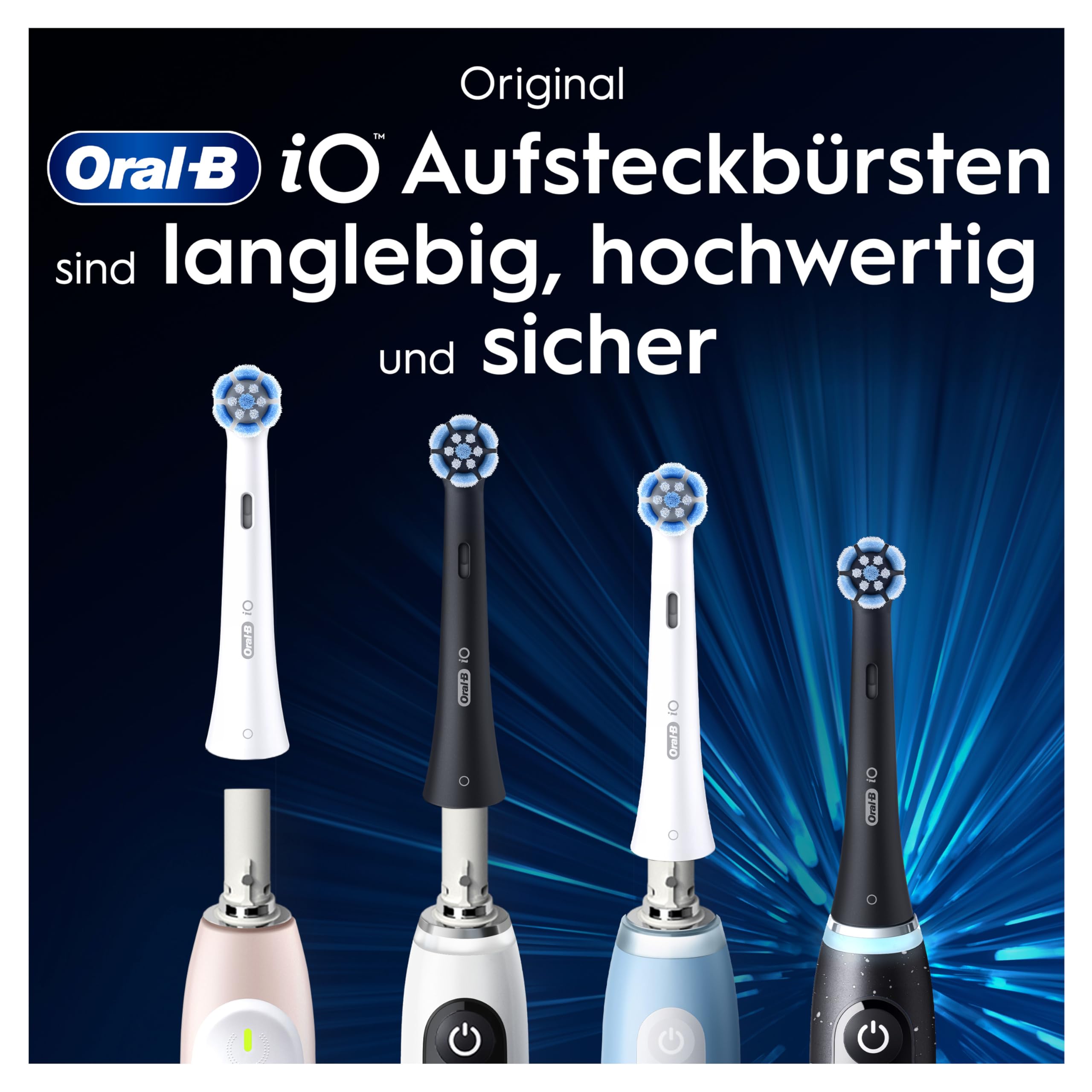 Oral-B iO Aufsteckbürsten Sanfte Reinigung, Weiß, 6 Stück