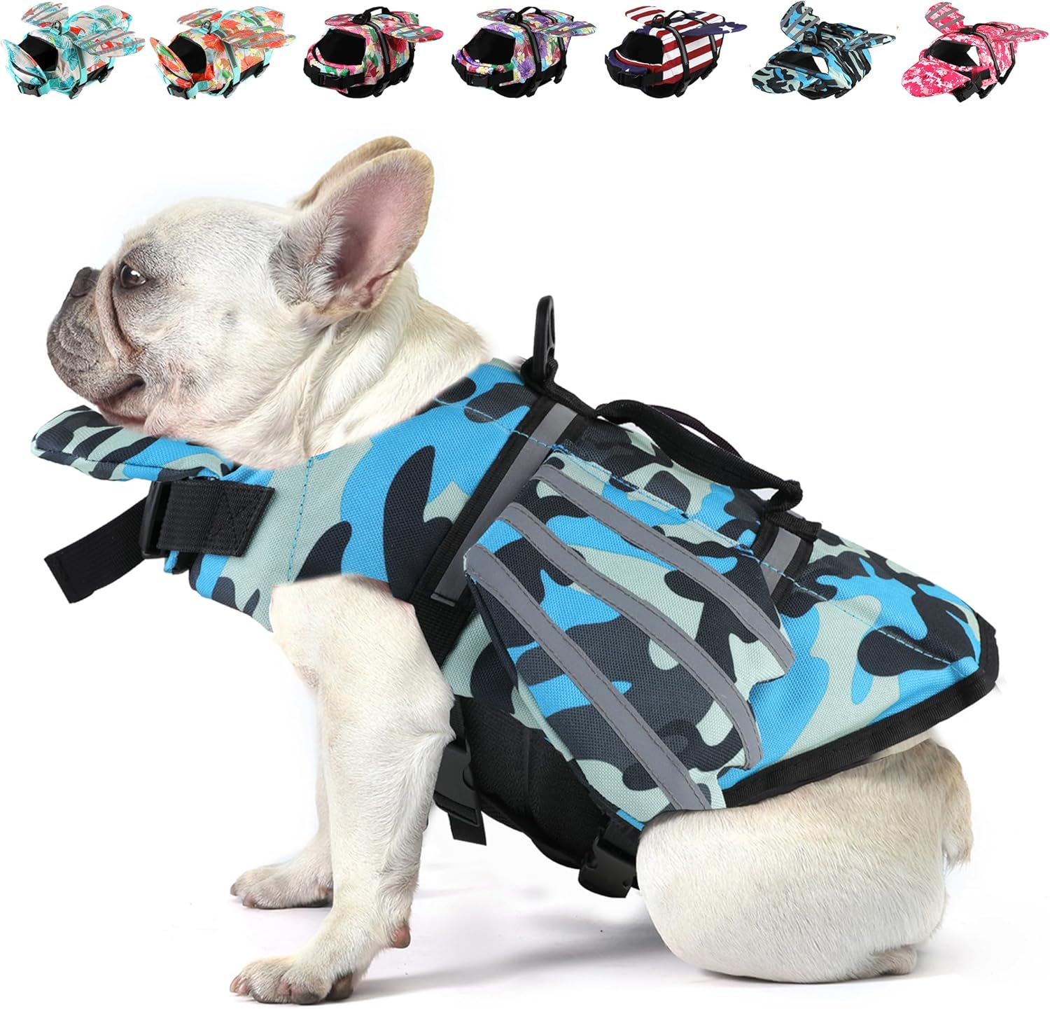Dog Life Jacket, Cute Wings Adjustable Dog Life Vest with Chin Float and Handle for Swimming Boating Reflective High Buoyancy Swim Float Vest for Small Medium Large Dogs (Pink, M)