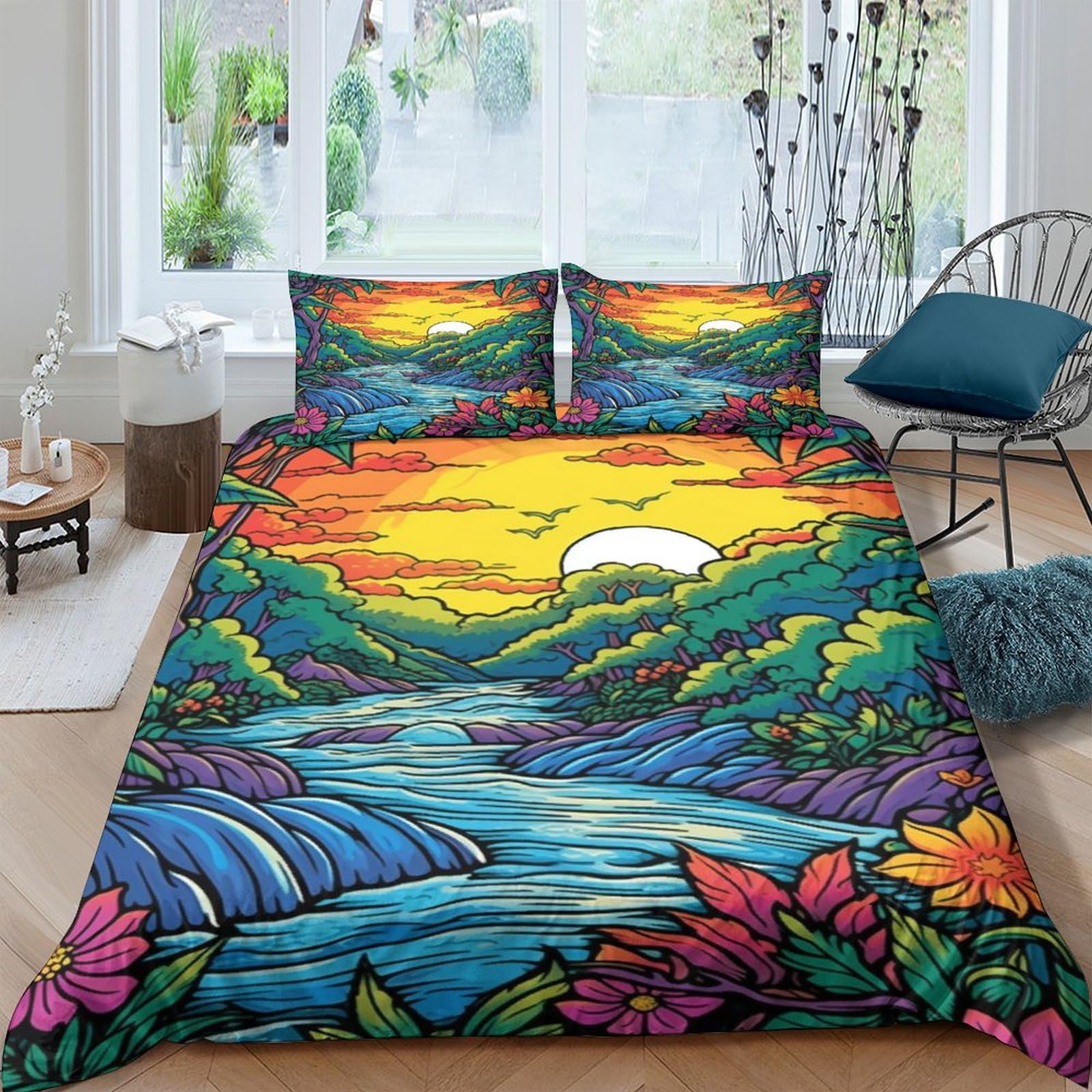 Housse de couette paysage 3D pour s'évader dans une chambre adulte ou enfant