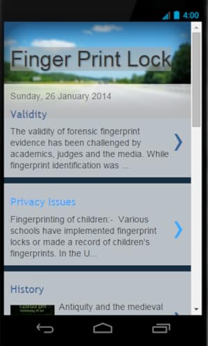 Finger print lock pro