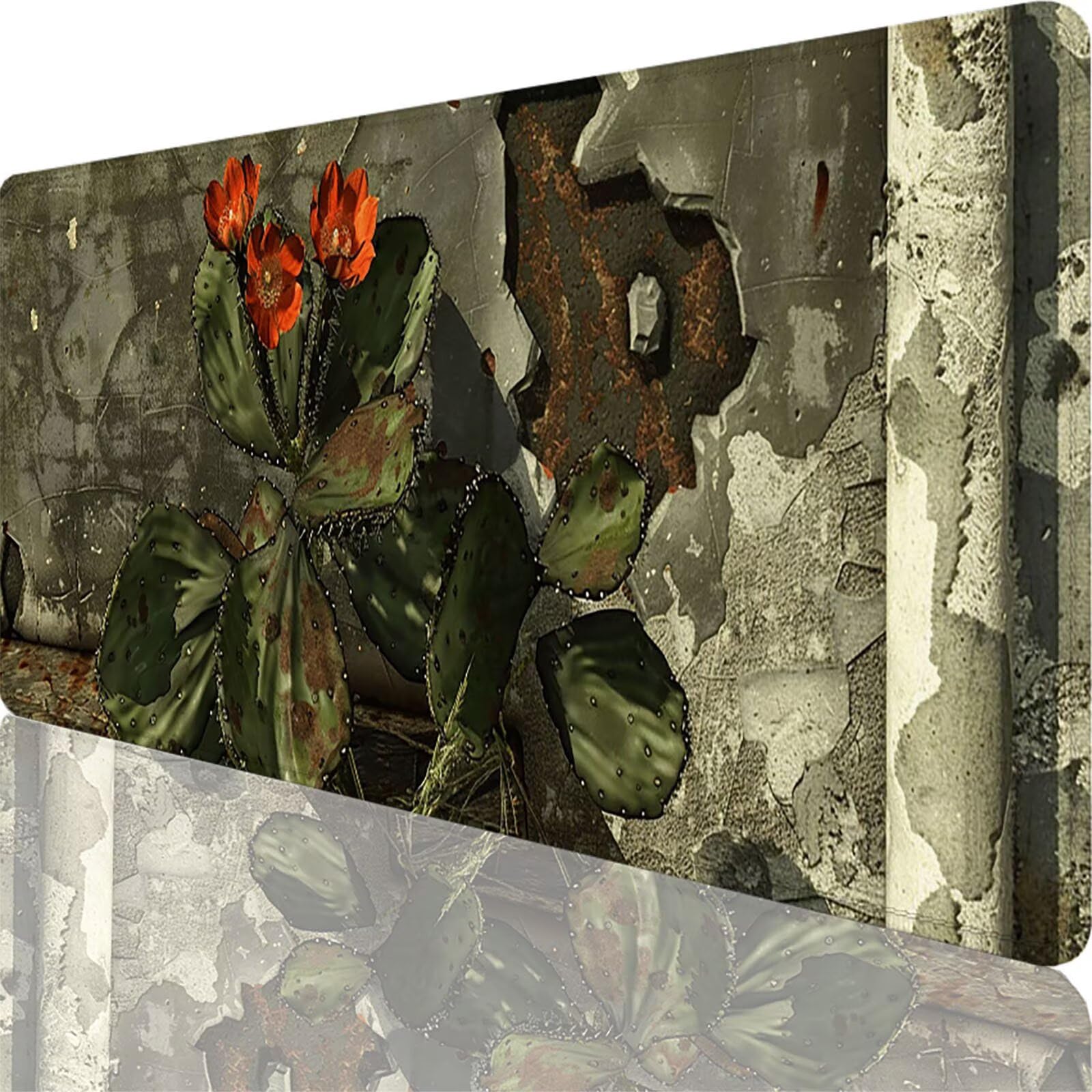 Podkładka pod mysz dla graczy 1200 x 600 x 3 mm, duża szara podkładka pod mysz, podkładka pod mysz kwiatową, wodoodporna i antypoślizgowa, wielofunkcyjna duża podkładka pod klawiaturę i mysz