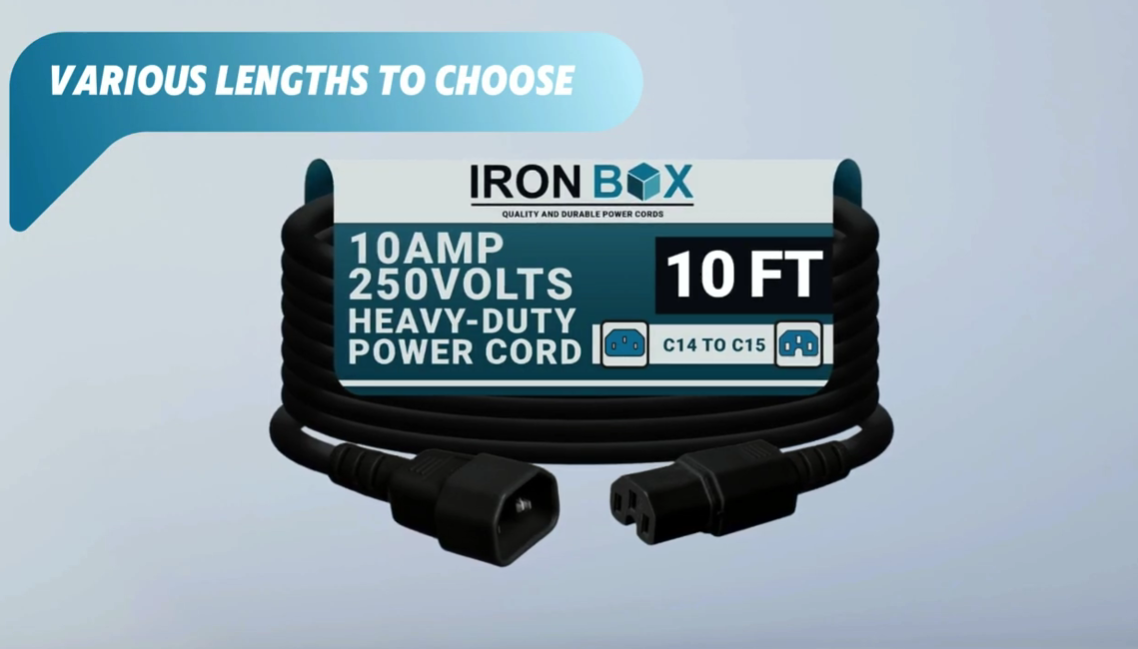 Amazon.com: IronBox Electric - Heavy-Duty C14 to C15 PC Power