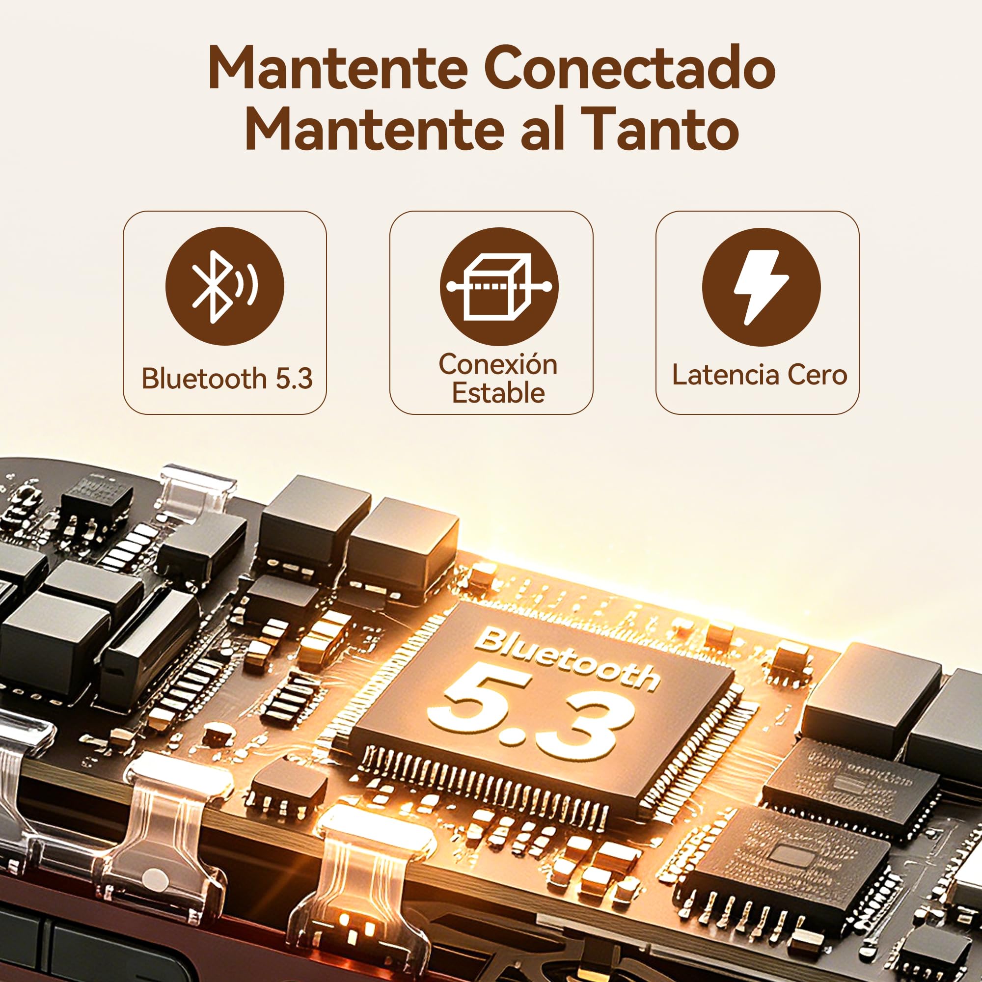 AGPTEK Reproductor MP3 64GB con Clip Bluetooth 5.3 para Deporte Marrón