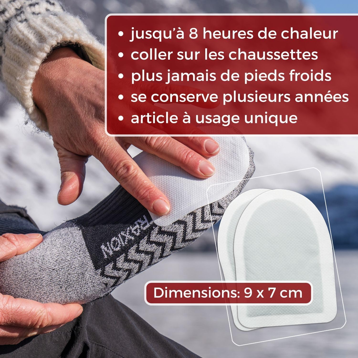 THERMOPAD Chauffe Orteils – L'ORIGINAL : 5, 10 ou 30 Paires de chaufferettes pour jusqu'à 9 Heures de Chaleur dans Tous Les Chaussures - pour Les Chaussures de Ski et Les Bottes