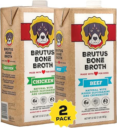 Brutus Chicken Broth Liquid for Dogs - All Natural Chicken