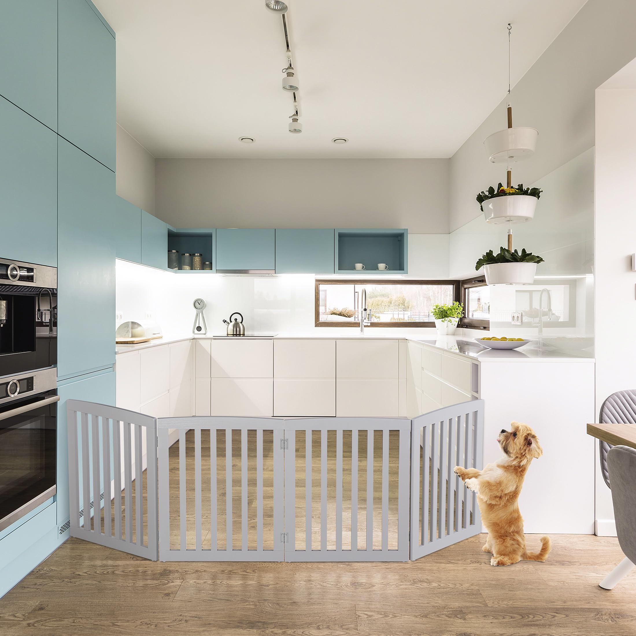 Amazon.com: JungleA Freestanding Foldable Pet Gate for Dogs, 24