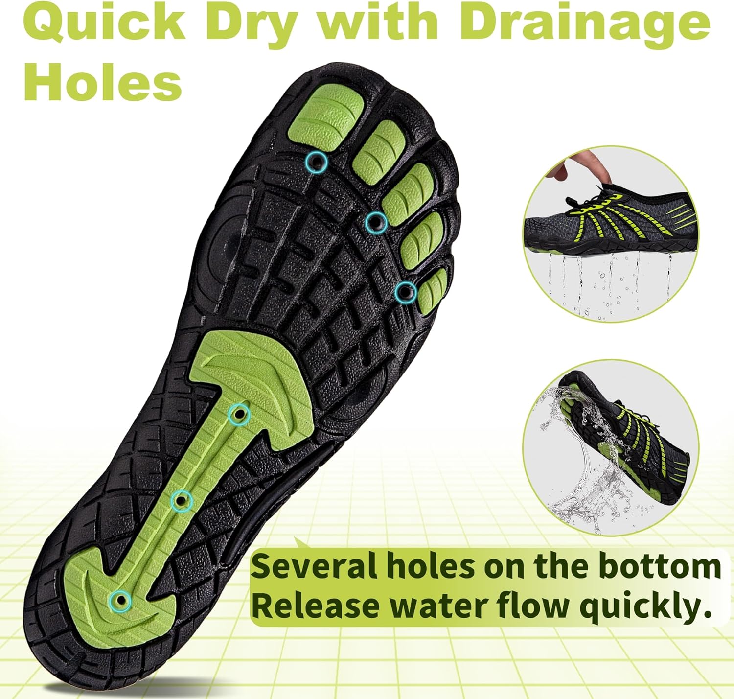 Water Shoes for Women Men, Quick Dry Barefoot for Workout, Hiking, Walking, Yoga, and Water Sports, Lightweight, Non-Slip, Athletic River Shoes for Outdoor Sports and Exercise - Image 4