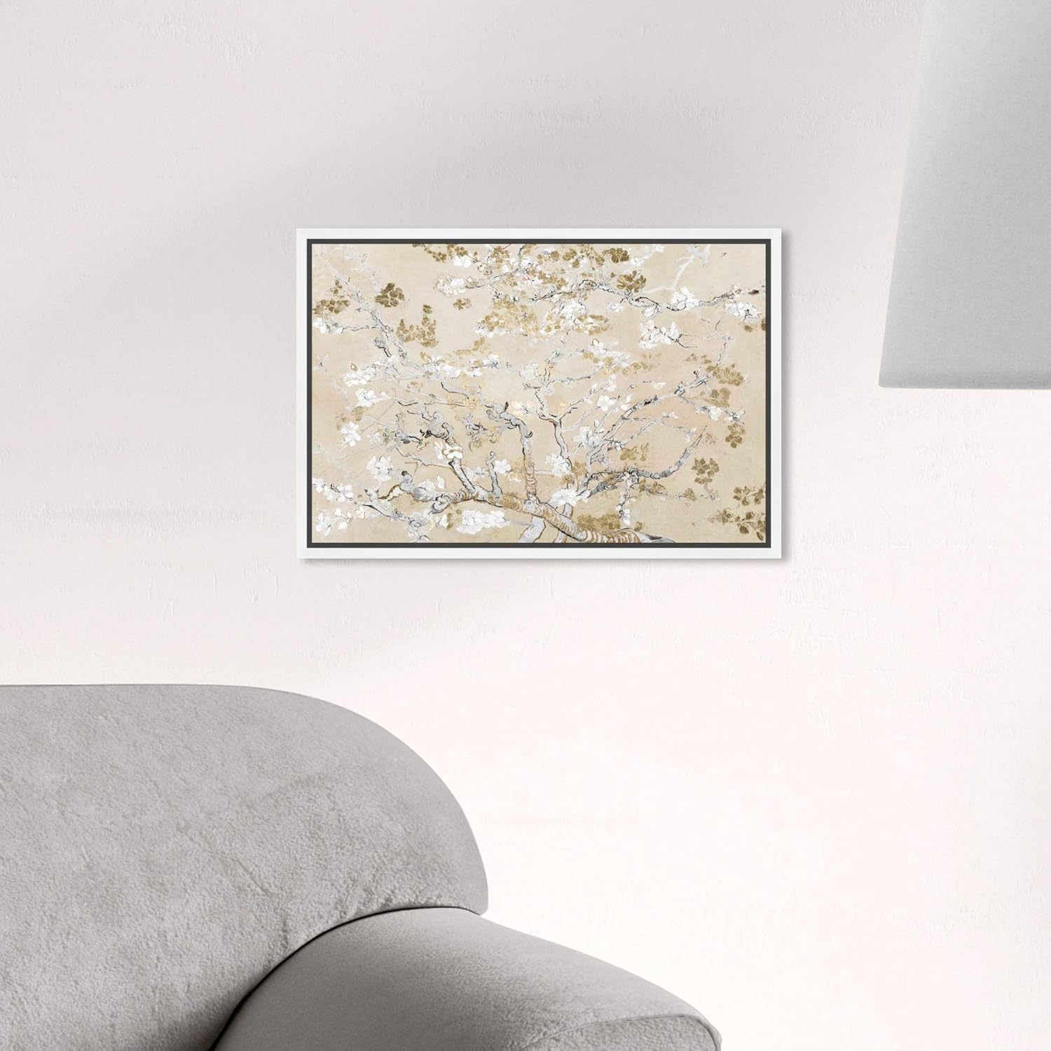 Oliver Gal Van Gogh in Golden Blossoms Inspiration Canvas Print Wall Art for Living Room, Bedroom, and Bathroom, 54 x 36, Black Floater Frame Oliver Gal Van Gogh in Golden Blossoms Inspiration Canvas Print Wall Art for Living Room, Bedroom, and Bathroom, 54 x 36, Black Floater Frame