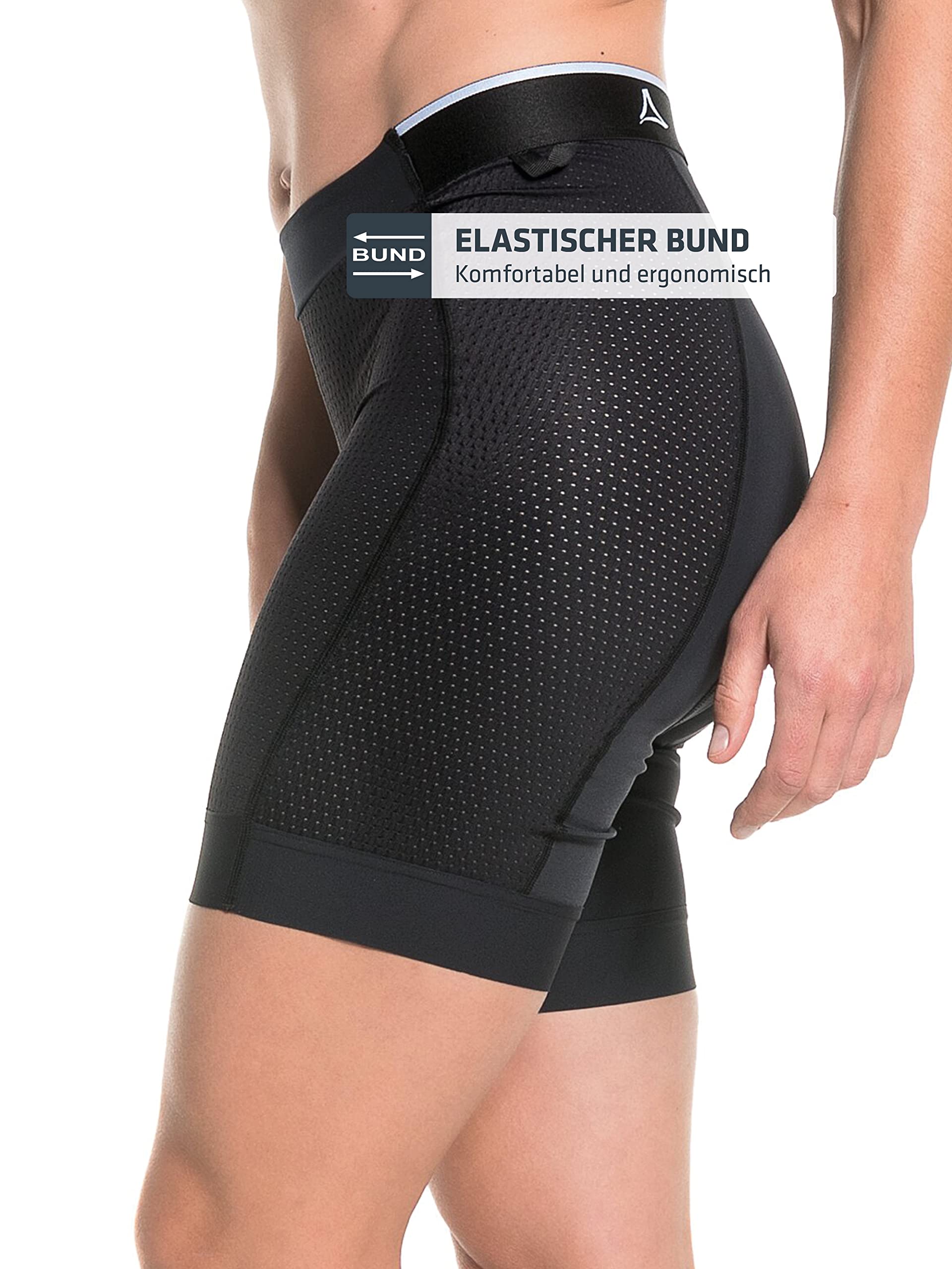 Schöffel Damen Skin Pants 8h L, atmungsaktive Stretch-Radhose mit Polster und Bodymapping, Fahrrad Unterhosen mit bakteriostatischer Silbernitrat-Behandlung
