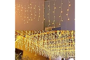 Snowball Curtain Rain String Lights: Icicle Lights for Unforgettable Ambiance