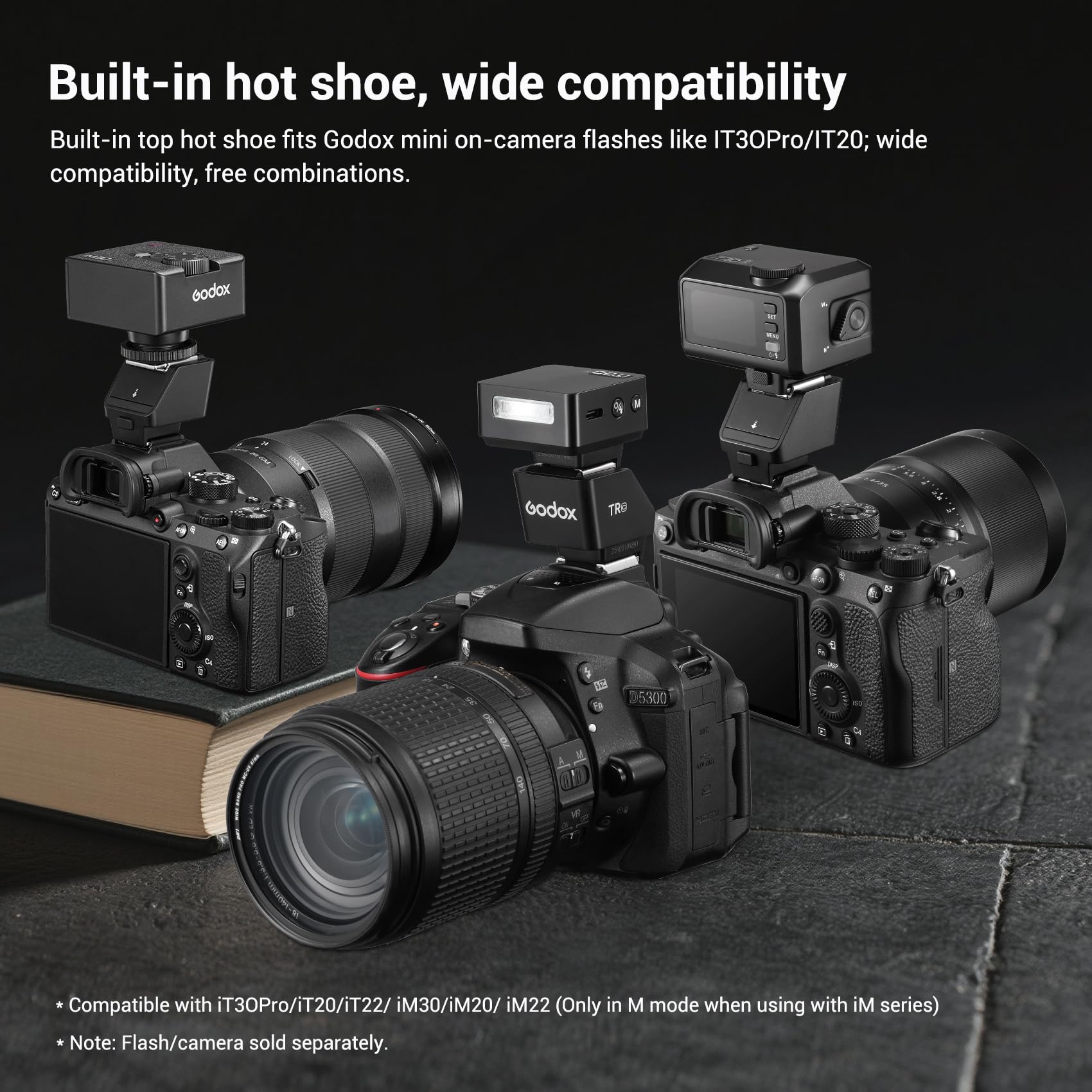 Godox TR-C - Rialzo a slitta TTL per Flash IT20-S IT20S IT30PRO-S IT30 Pro S, HSS 1/8000s,TR-C - Rialzo artiglio per fotocamere Canon
