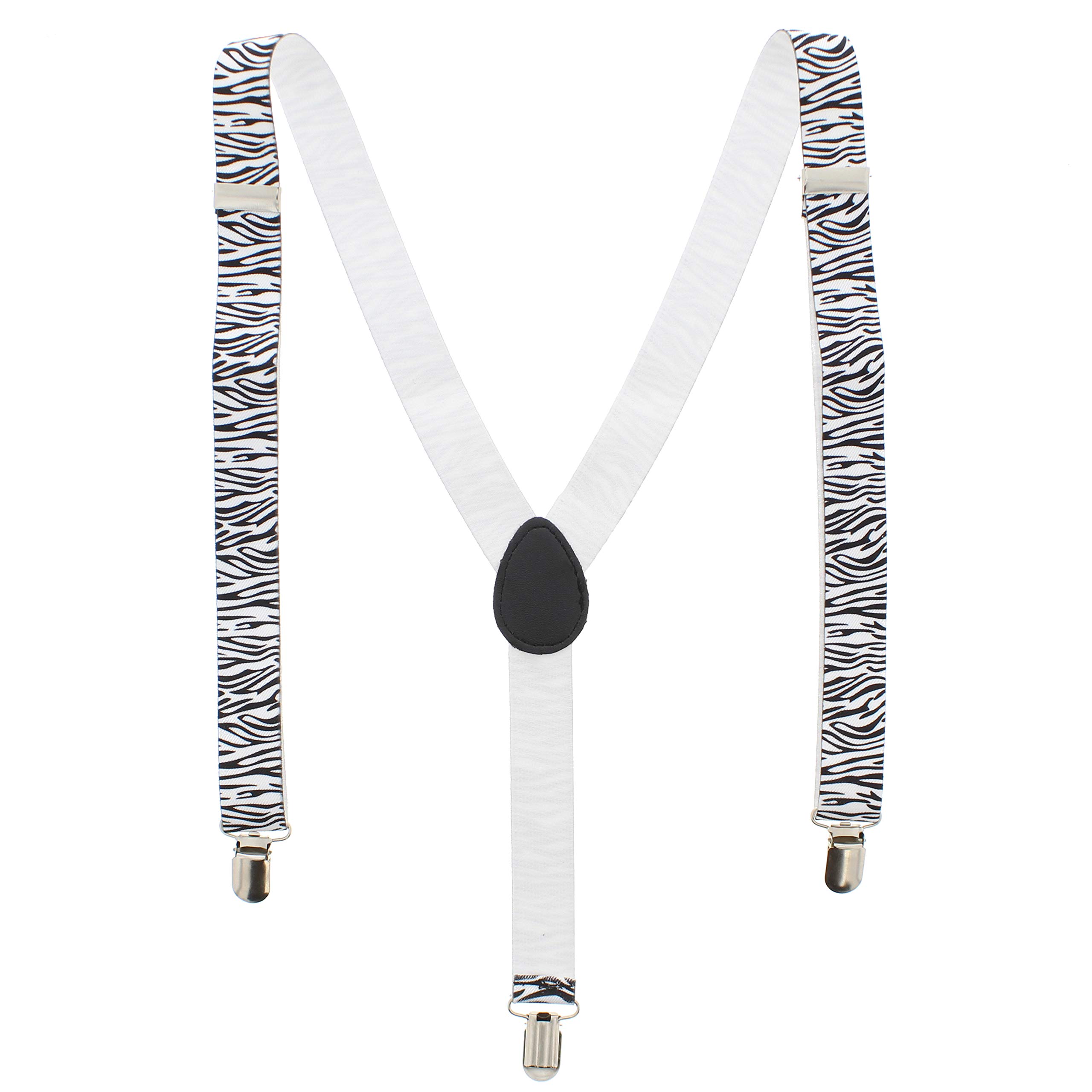BB Accessories Braces/Suspenders - Fun Patterns - Zebra White