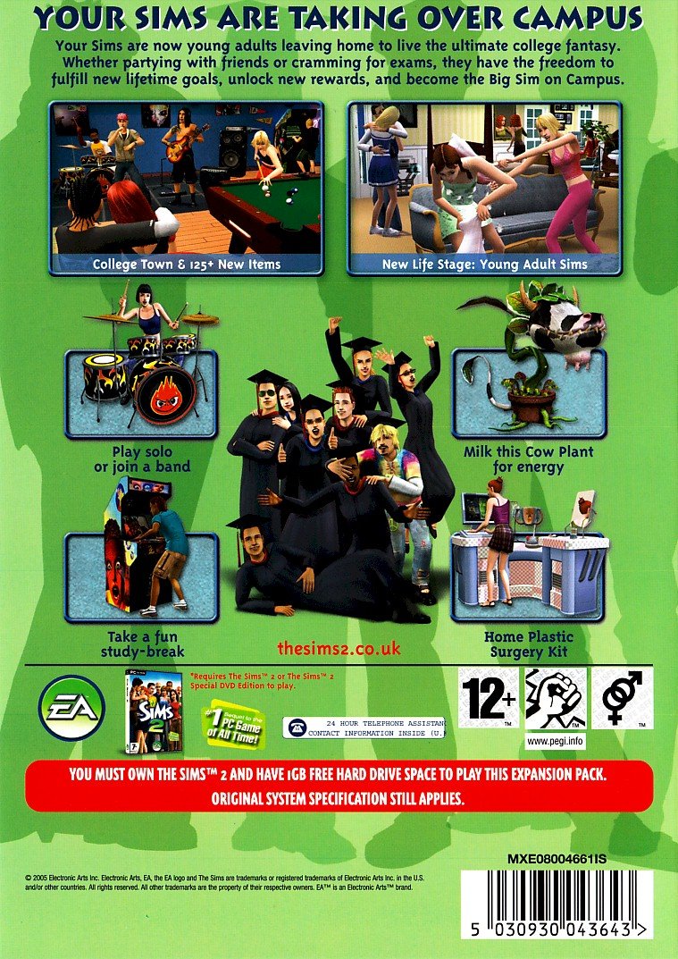 Amazon.com: Sims 2: University Expansion Pack (UK) : Video Games