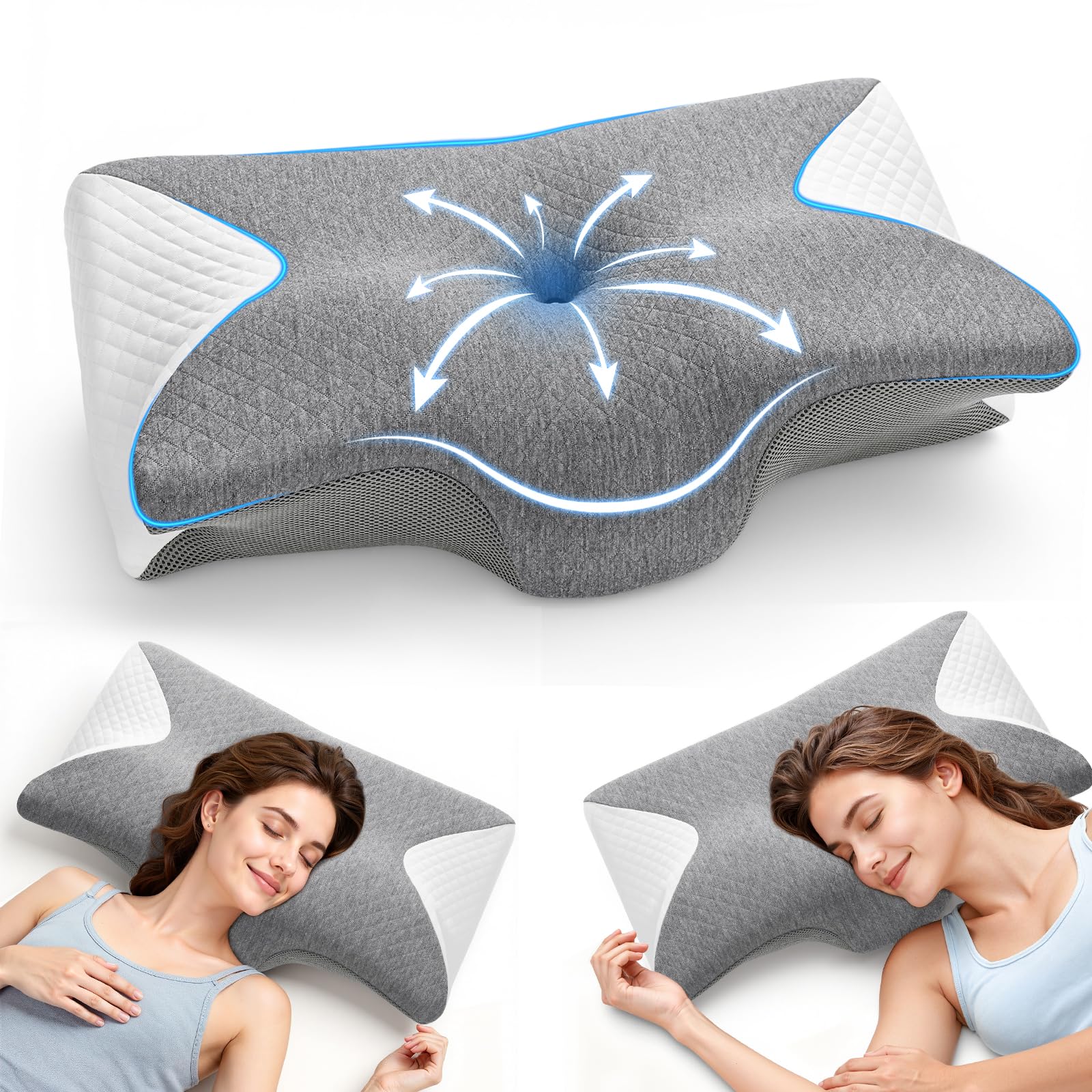 A-Pce Ergonomic Memory Foam Pillow, Cervical Pillow for Neck Support