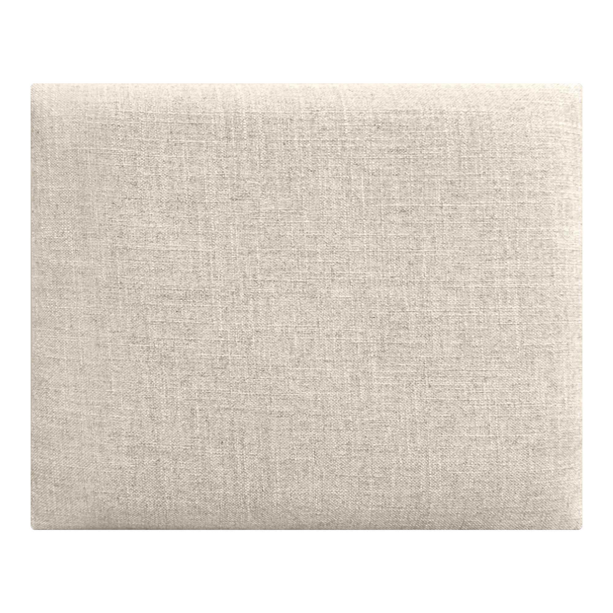 DHOME Cabecero Tapizado Compuesto de Paneles Autoadhesivos Intercambiables de Lino Natural Cama Lujo Dormitorio Acolchado (Beige, 150cm)