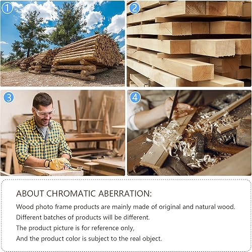 Miniatura 5 de Mixtiles - Marco de fotos de 5 x 7 pulgadas, marco de madera maciza para certificado de plexiglás HD para montaje en pared y pantalla de escritorio,