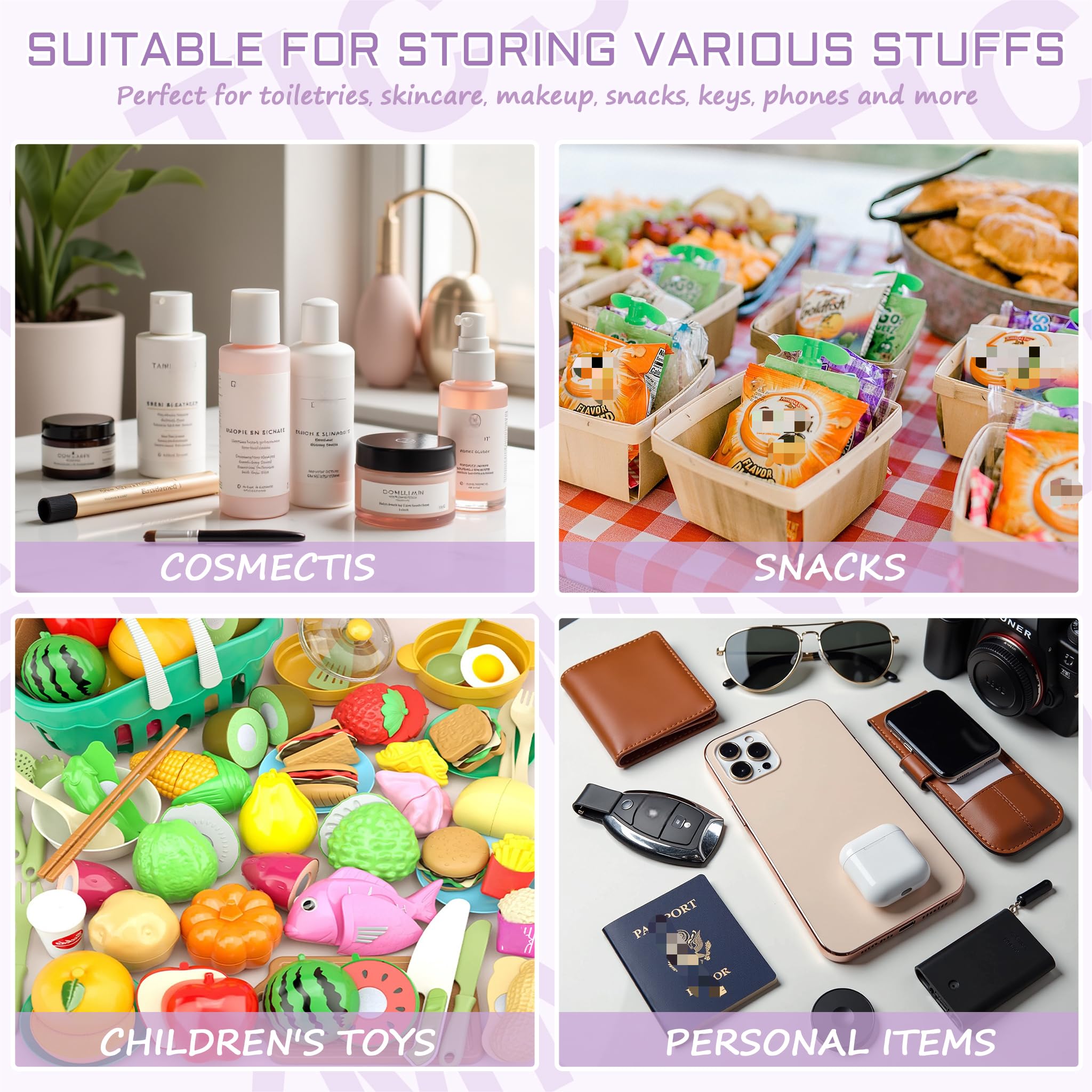 2 Pcs Gymnastics Gifts Cosmetic Makeup Bag with Chenille Letter Patch, Clear Pouch PVC Organizer Purse, Waterproof Travel Bag, Portable Toiletry Storage Bag for Her Girls Friends Women