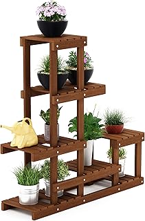 Furinno FG18451 Tioman Hardwood Patio Furniture Outdoor Flower Stand in Teak Oil, Natural