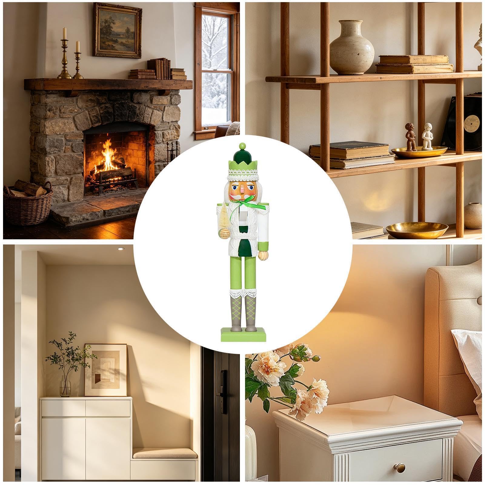 di Natale 38 cm in legno da collezione decorazione da tavolo
