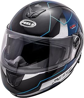 Capacete Articulável Moto Peels U-Rb2 Overlap Preto/Azul 56