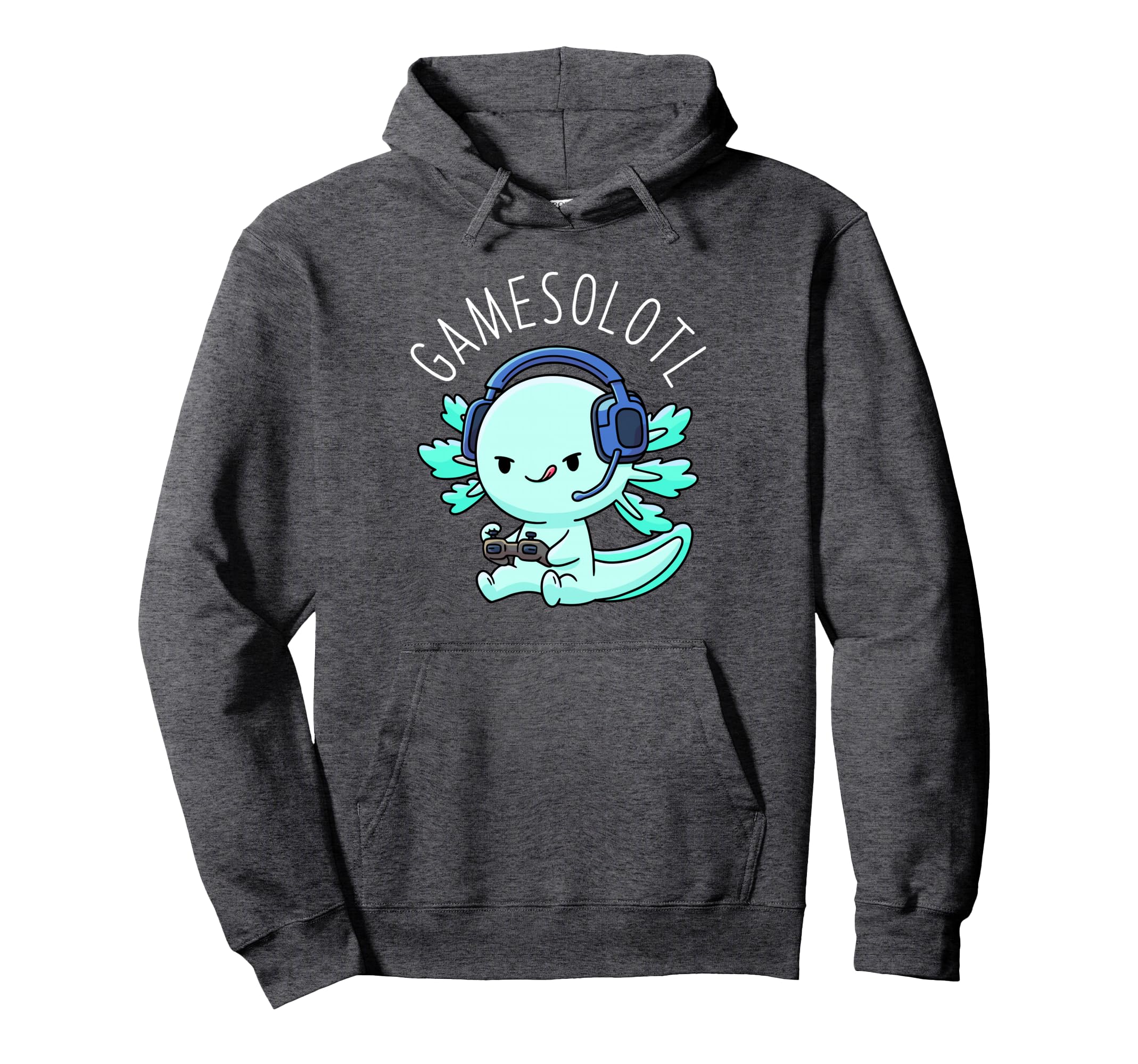 Gamesolotl Axolotl Gamer Anime Gifts Kawaii Boys Girls Pullover Hoodie