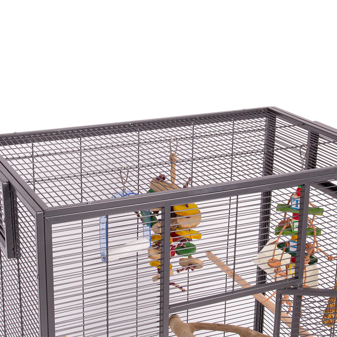 Montana Cages | Premium Vogelvoliere New Melbourne I Vogelkäfig für Sittiche, kleine Papageien, AVILON Pulverbeschichtet, Antik Edition, ca. 80 x 50 x 110 cm
