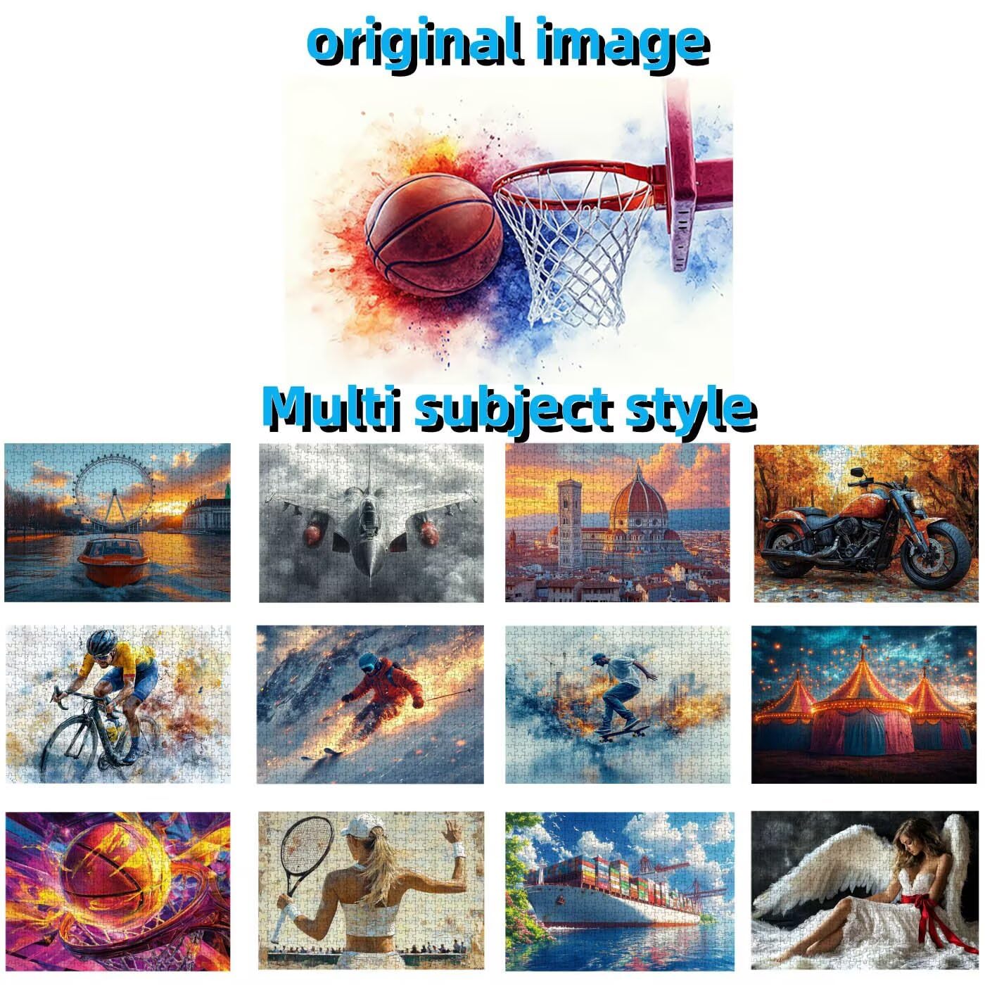 Puzzle 1500 Piezas, Baloncesto Puzzle 1500 Piezas Adulto 90 x 60 CM, Puzzles Madera Deportes Exquisito Embalaje en Caja de Papel, Bolsa de Malla Portátil para Regalo Hombre Decoracion Pared RXPT-1097