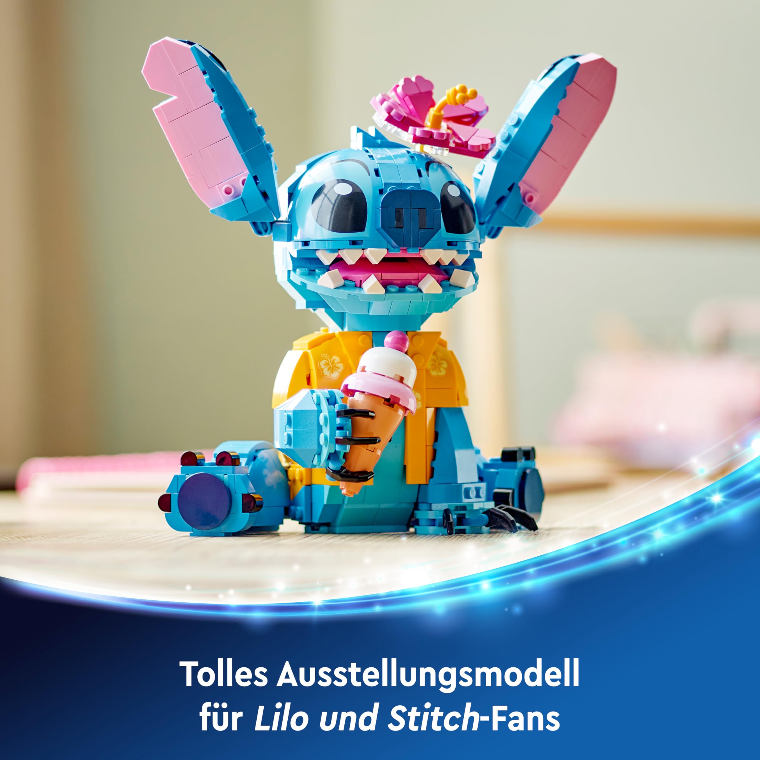 LEGO | Disney Stitch Spielzeug - Figur zum Spielen und Sammeln mit Einer Eistüte und Einer dekorativen Blume - Geschenk für Mädchen, Jungen und Lilo & Stitch Filmfans ab 9 Jahren - 43249