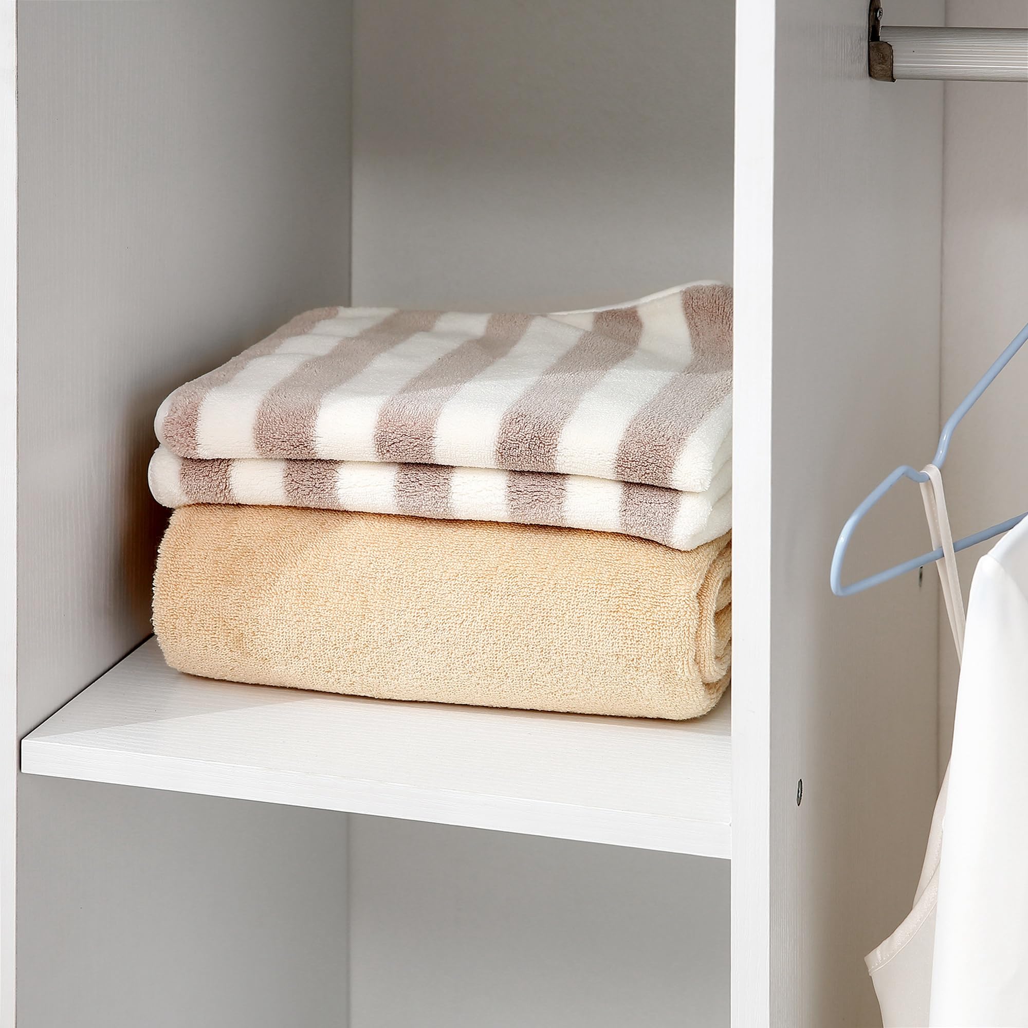 Armario Abierto Colgador 80x40x128cm Colgar Ropa Madera Blanco Colgador Ruedas