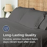 Vista 135 de Sábana encimera de bolsillo profundo, más suave que el algodón egipcio, 1 sábana encimera para colchón tamaño Queen