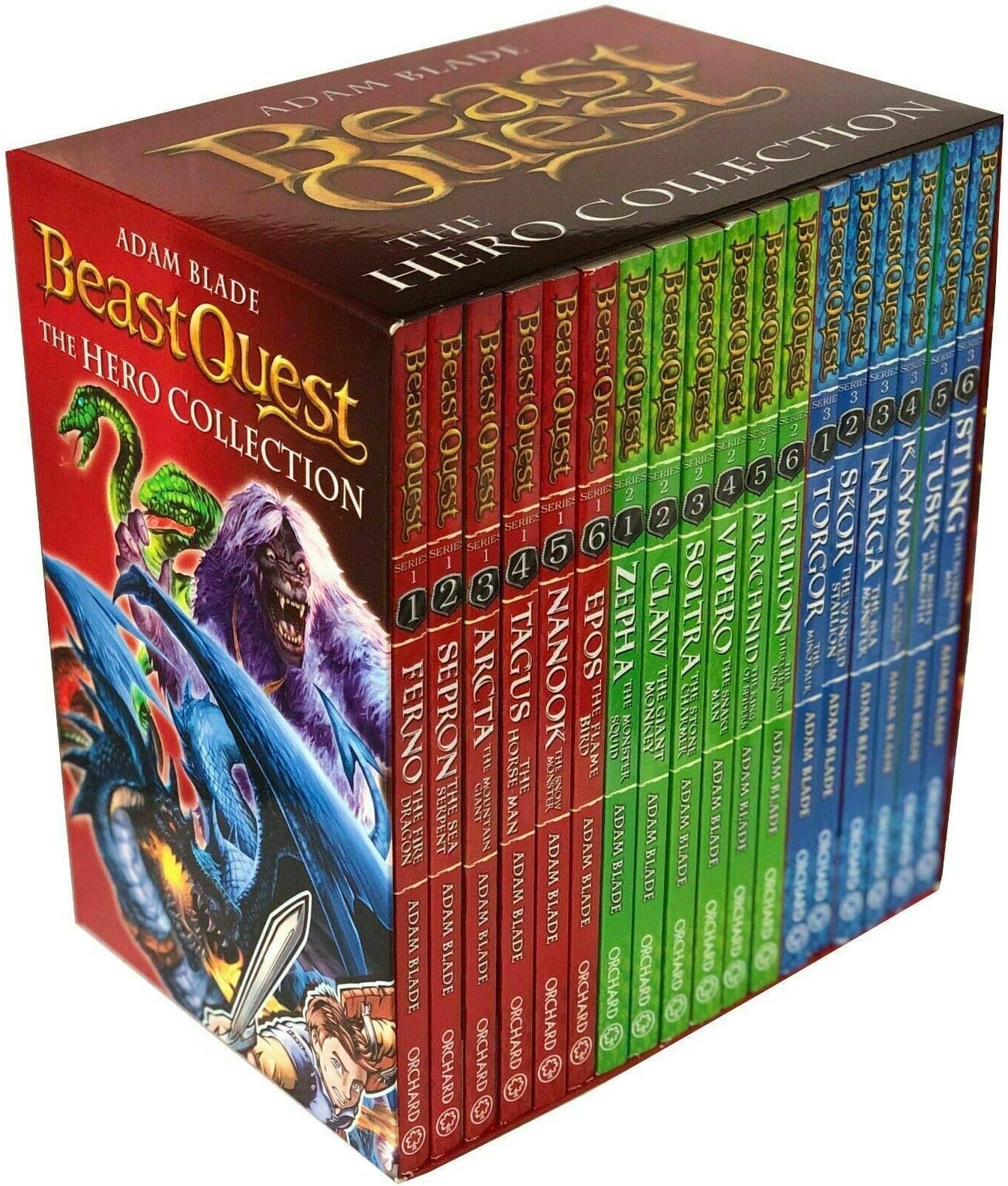 Beast Quest The Hero Collection 18 Books Set (Series 1 - 3) [Paperback] Adam Blade and na [Paperback] Adam Blade and na