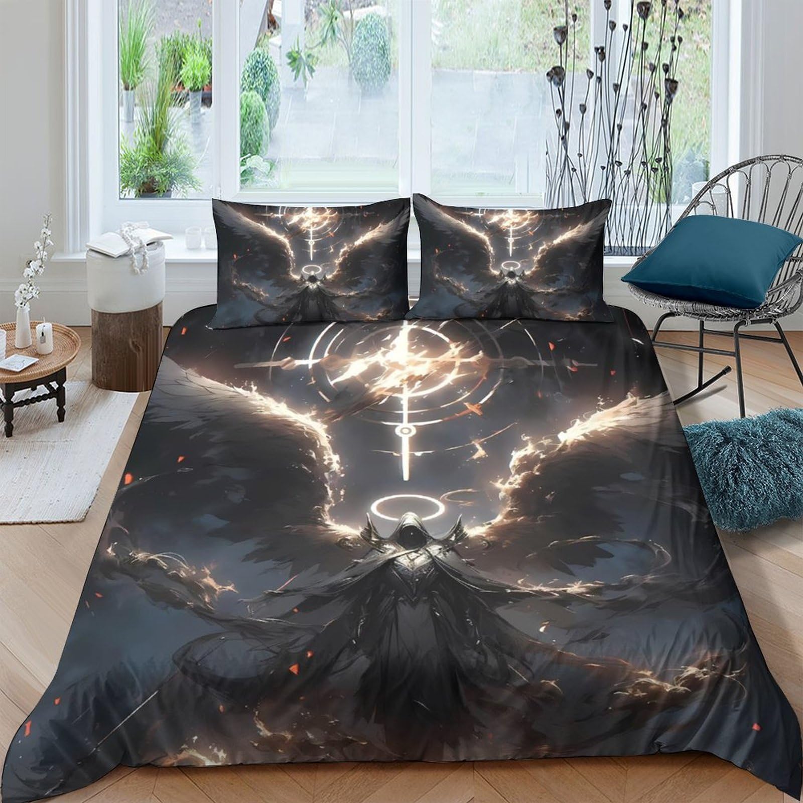 Ctjqhvkz Style-2 3D Printed Dark Energy Fitted Sheet Microfiber Soft Abstract Lightning Mattress Cover For Bedroom Decor Dorm Protection Single（135X200cm）
